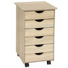 ROLLCONTAINER ,einfache Montage, 36 x 40 x 65 cm,Holz hell, Eiche Sonoma - Eiche Artisan, Holz (40/65/36cm) - tectake