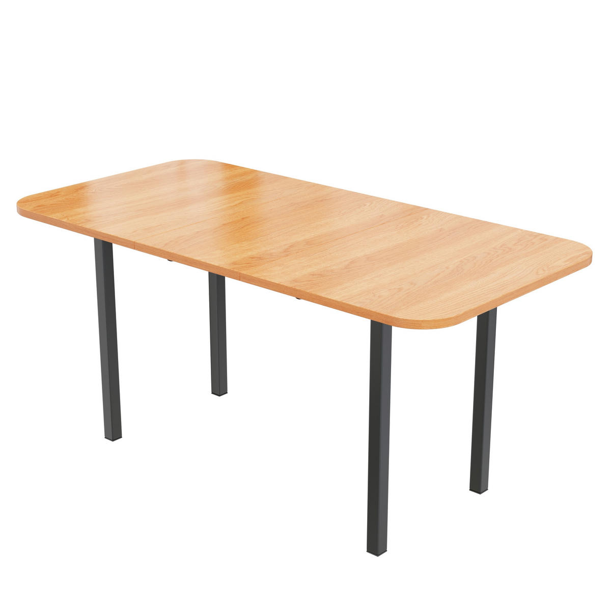 ESSTISCH ausziehbar 120-160 cm MDF Holzfarbe - Weiß, Metall (160/80/75cm) - Meubliv