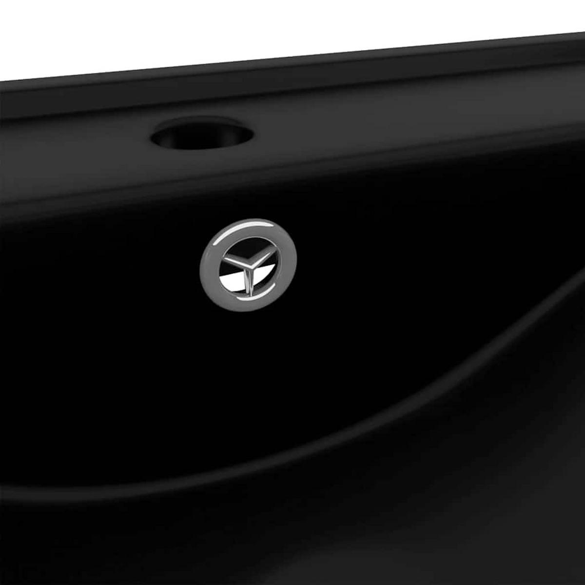 WASCHBECKEN Lapp 60/46/16 cm - Schwarz, Keramik (60/16/46cm) - Nettlife