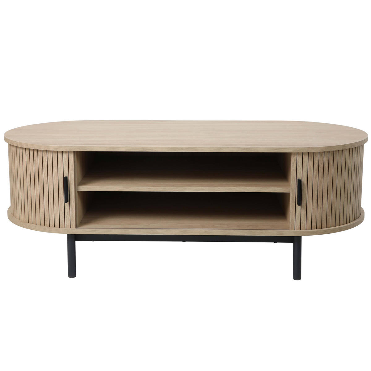 COUCHTISCH, Beigefarbe - Beige, Holz (120/55/42.5cm) - Oviala