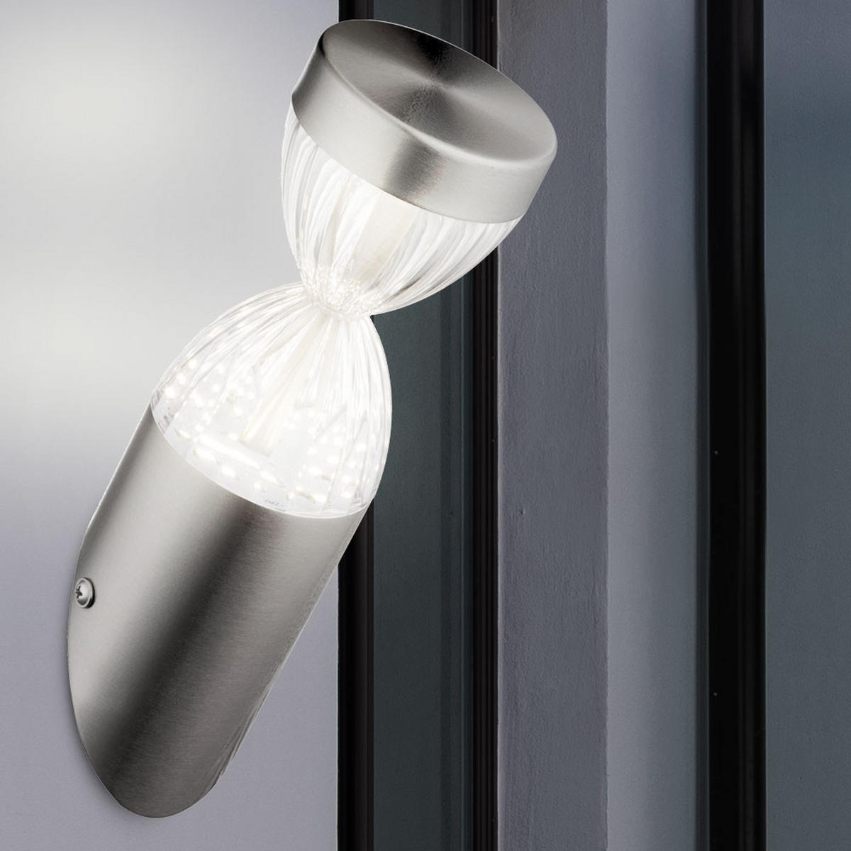 LED AUSSENLEUCHTE CHARLENE Schwarz - Schwarz, Metall (12.7/12.7/26.5cm) - Globo Lighting