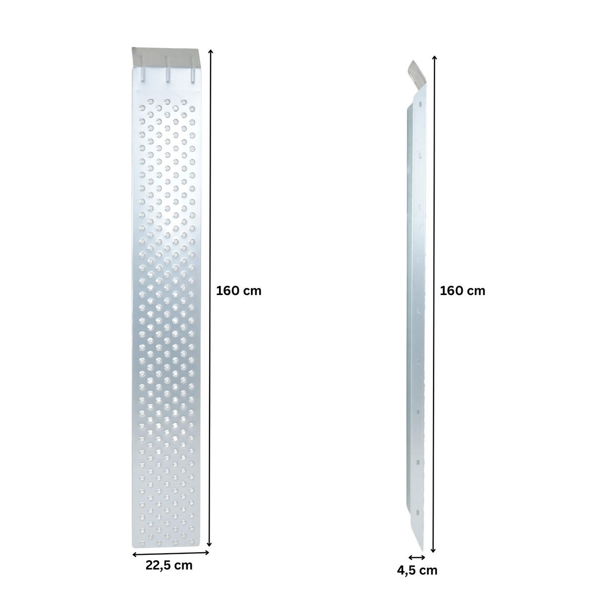 AUFFAHRRAMPE 2er Set Titan 160cm - Silberfarben, Metall (22.5/160/4.5cm) - PROREGAL