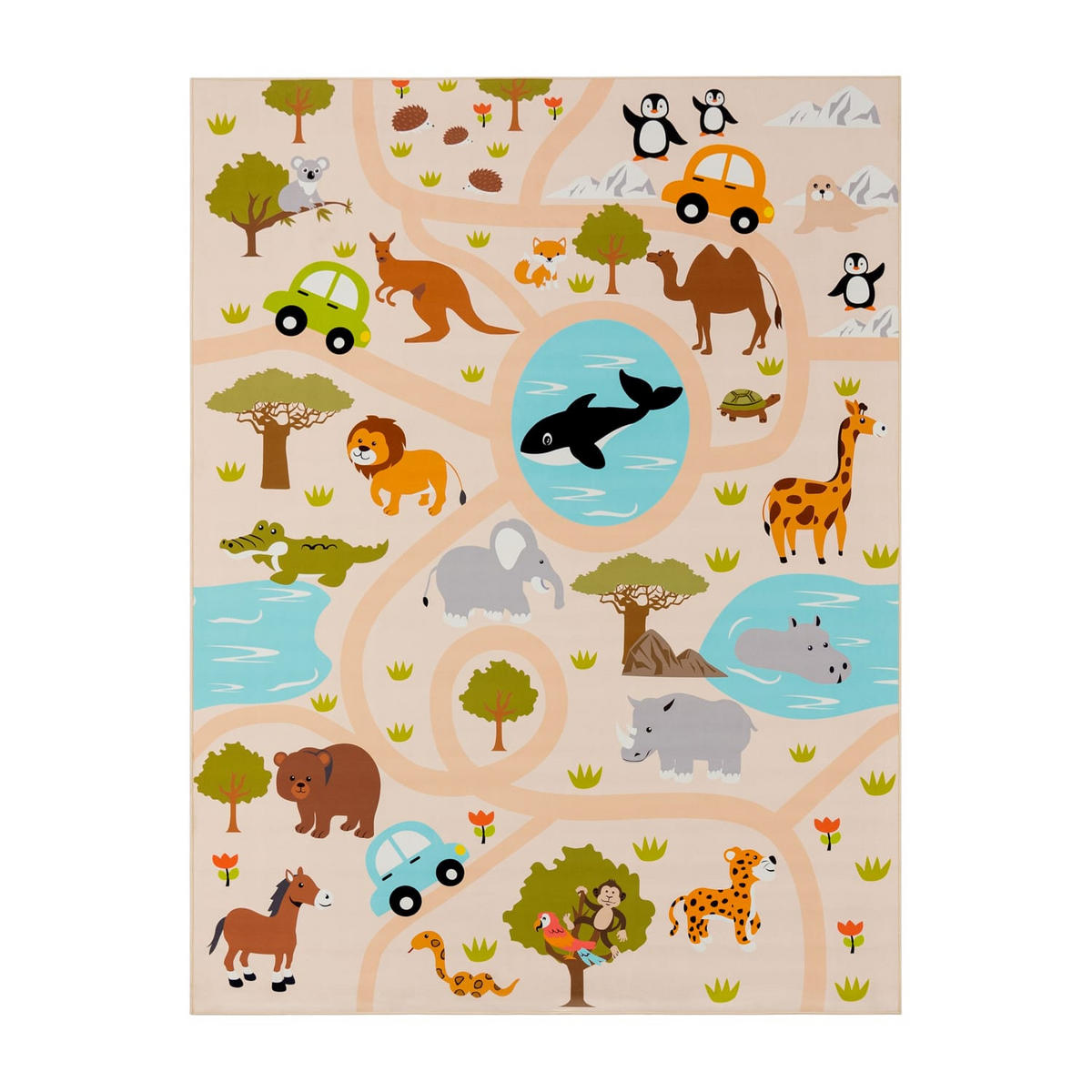 KINDERTEPPICH Bunt 160 x 220 cm - Multicolor, Kunststoff (160/220cm) - TT Home