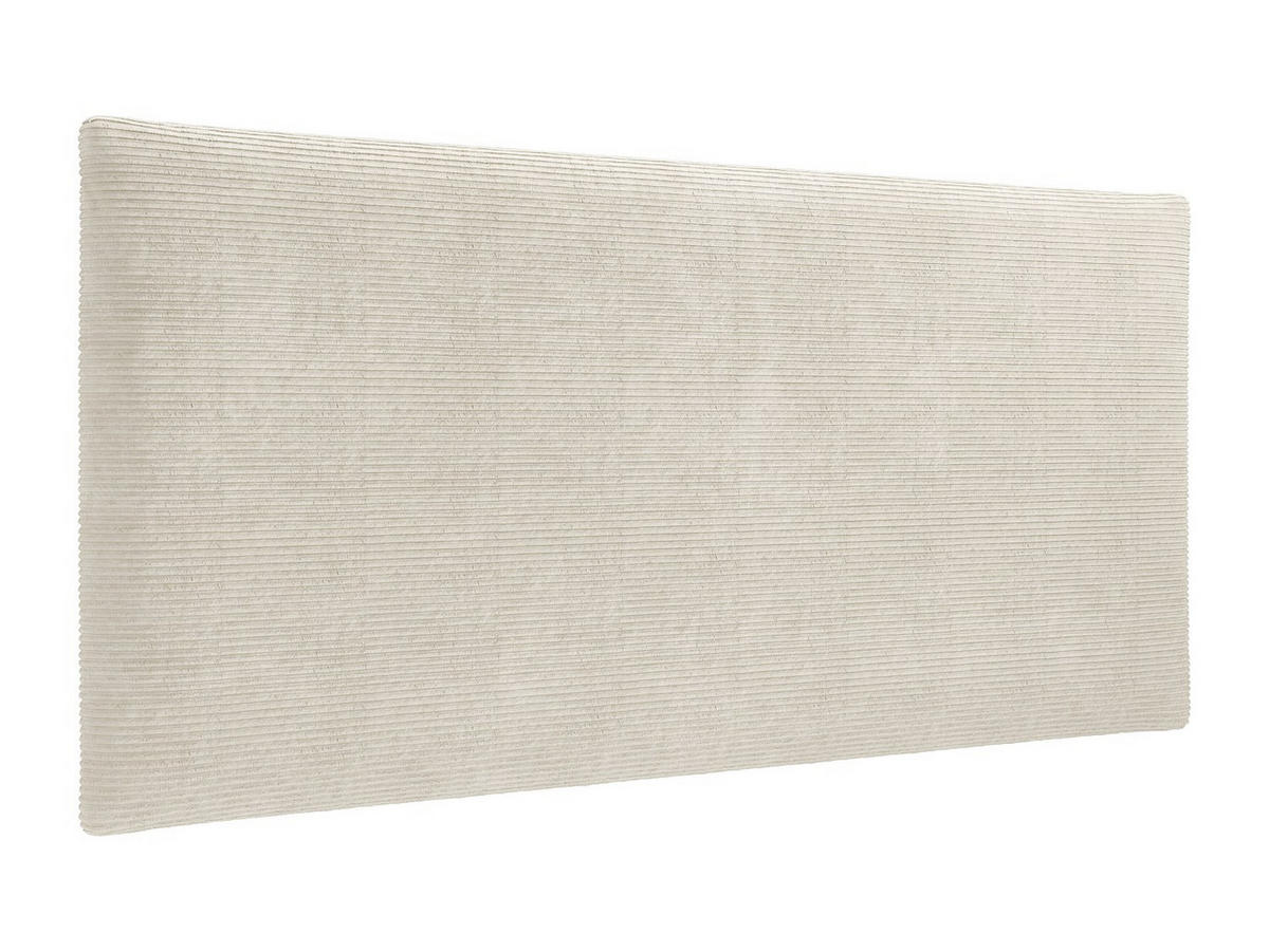 BETTKOPFTEIL - 2 Personen - samt - beige Rapili - Beige, Textil (172/60/4cm) - Vente-Unique