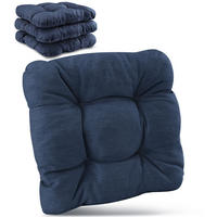 STUHLKISSEN HighLux SK 40/40/8cm Dunkelblau (4tlg) - Dunkelblau, Textil (40/40/32cm) - Beautissu 