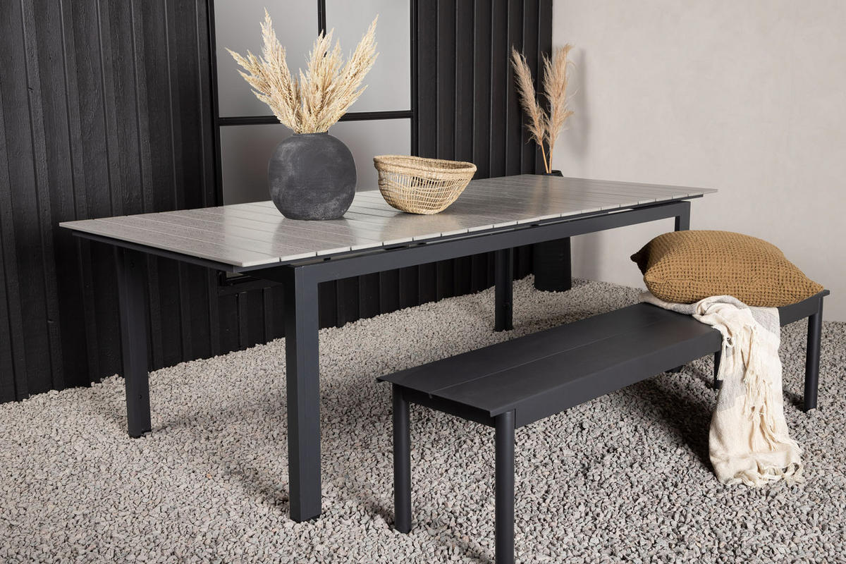 GARTENTISCH Schwarz - Schwarz, Holzwerkstoff (310/100/75cm) - ebuy24