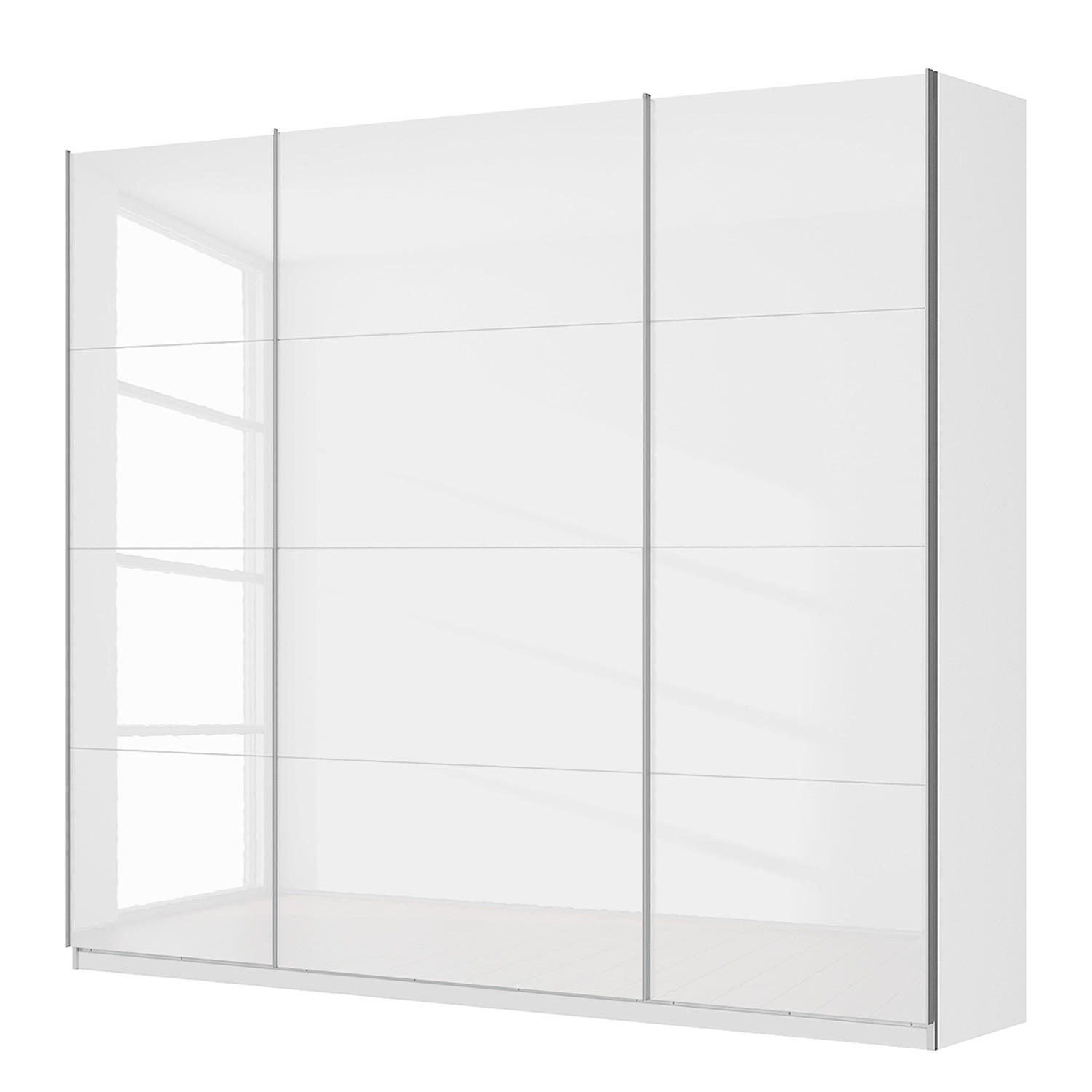 SCHWEBETÜRENSCHRANK - Weiß Hochglanz/Weiß, Holzwerkstoff (270/236/68cm) - home24
