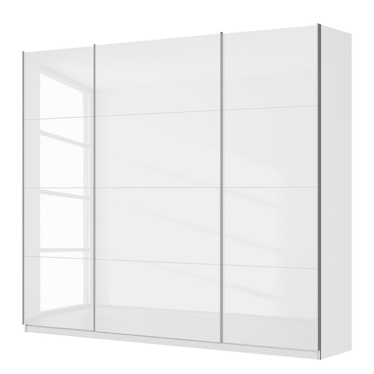 SCHWEBETÜRENSCHRANK - Weiß Hochglanz/Weiß, Holzwerkstoff (270/236/68cm) - home24