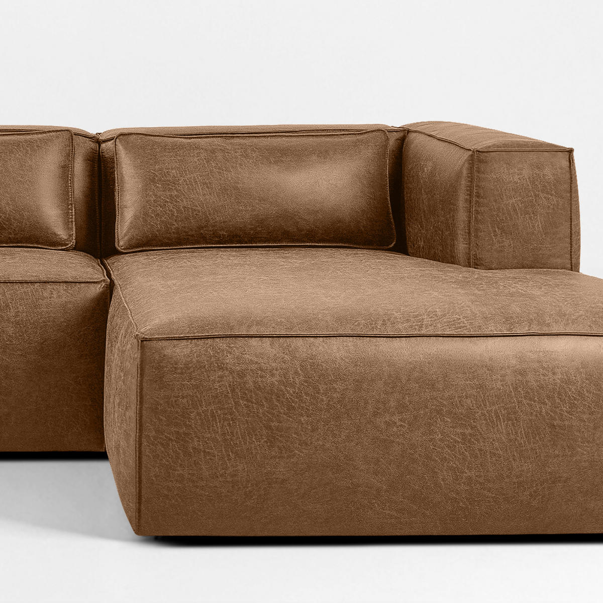 ECKSOFA RECHTS FEROX, Braun - Braun, Holz/Holzwerkstoff (300/175cm) - KONSIMO®