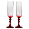 SEKTGLÄSER, 2er-Set, 200 ml - Rot, Glas (0.2L) - Krosno Glass