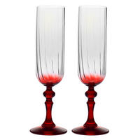 SEKTGLÄSER, 2er-Set, 200 ml - Rot, Glas (0.2L) - Krosno Glass