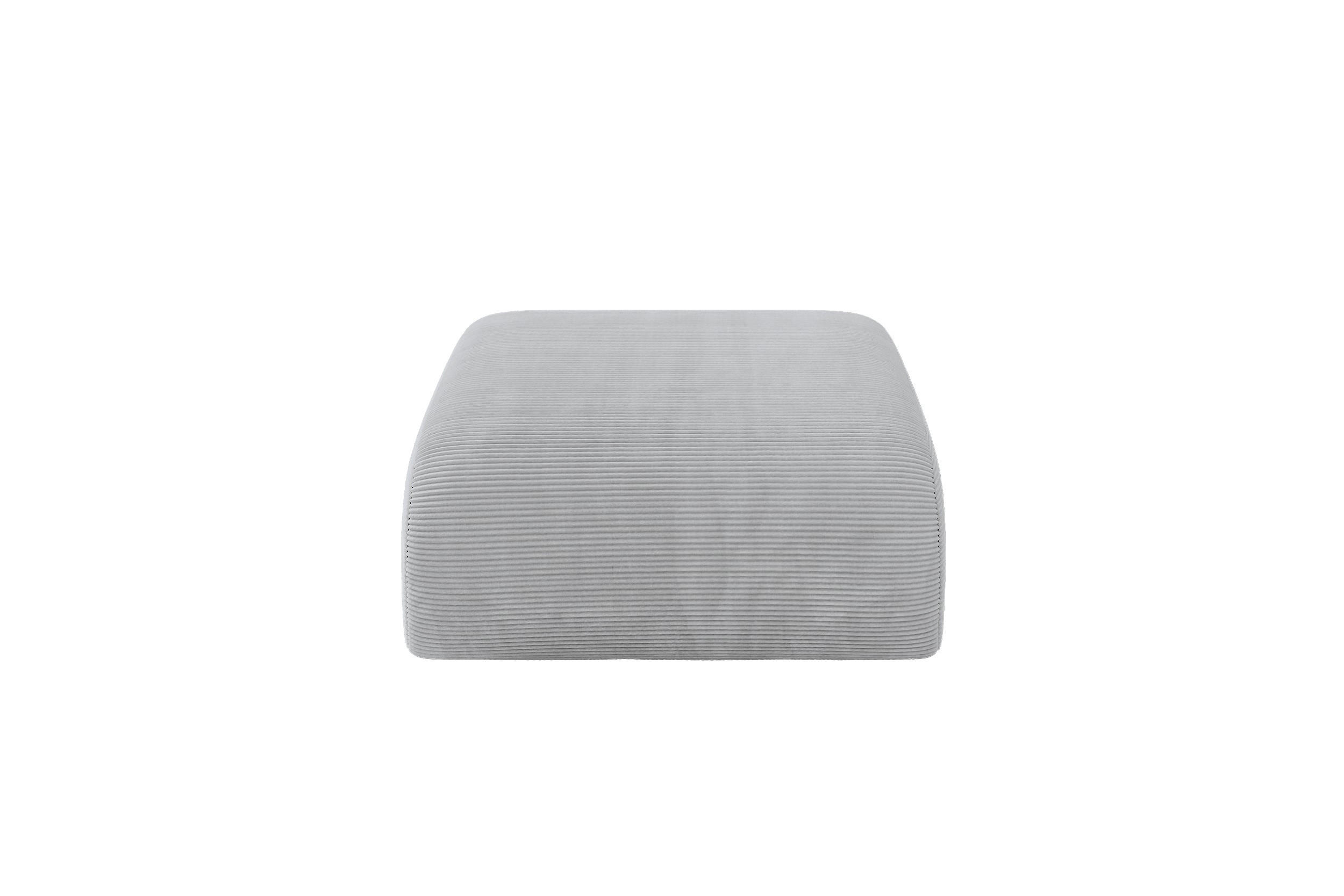 ALTDECOR MODULÁRNÍ TABURET MIRA-PUF 91x89x40 cm, šedý, manšestr