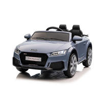KINDER ELEKTROAUTO Audi TTRS grau-blau EVA-Reifen, Kunstledersitz, lizenziert, 12V 7Ah Akku, Softstart - Grau, Kunststoff (102/60/44cm) - Es-Toys