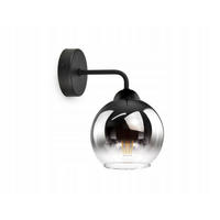 WANDLEUCHTE MASUR - Transparent/Anthrazit, Glas/Metall (20/24/15cm) - kiki design