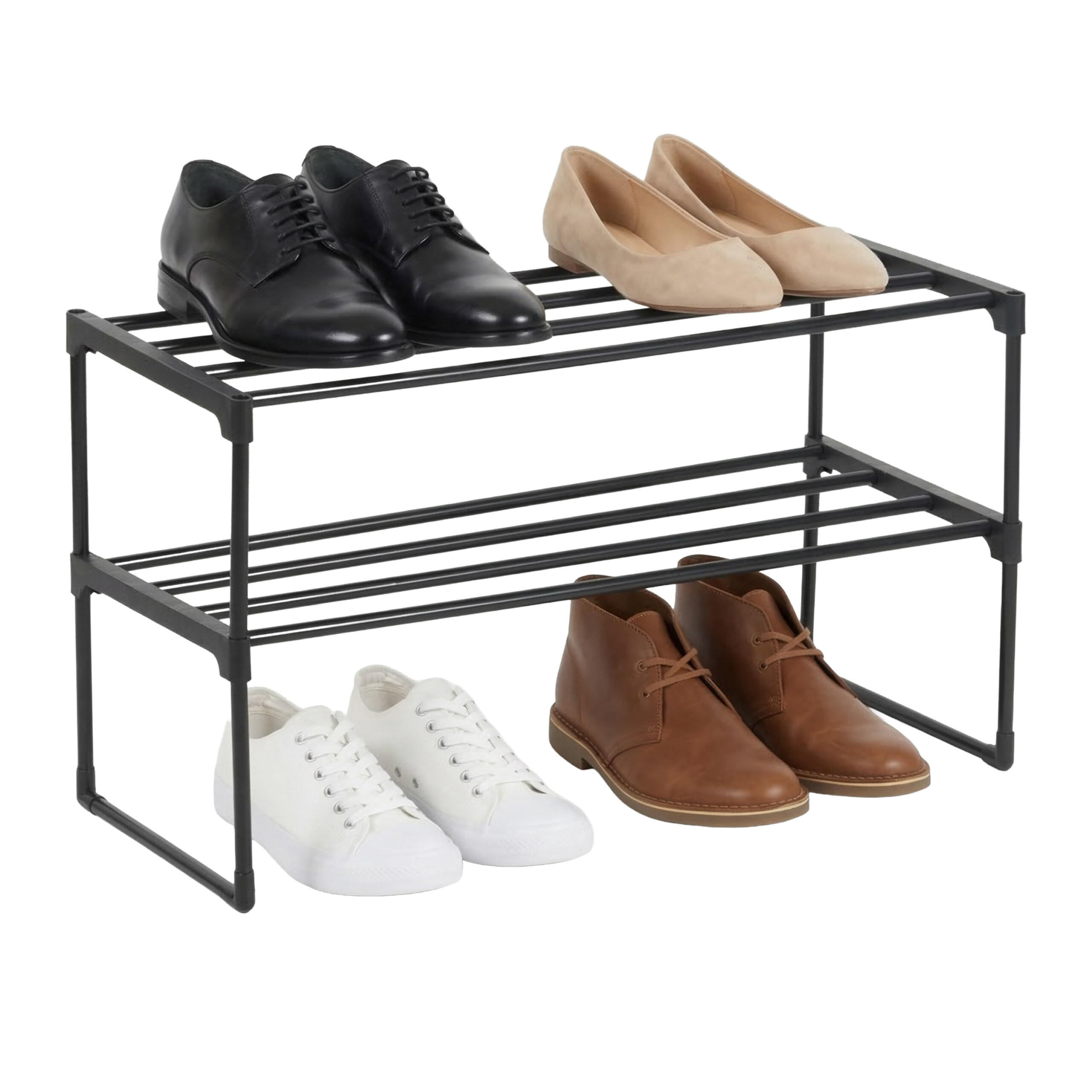 BOTNÍK - černá, kov/plast (68/38/30cm) - Relaxdays