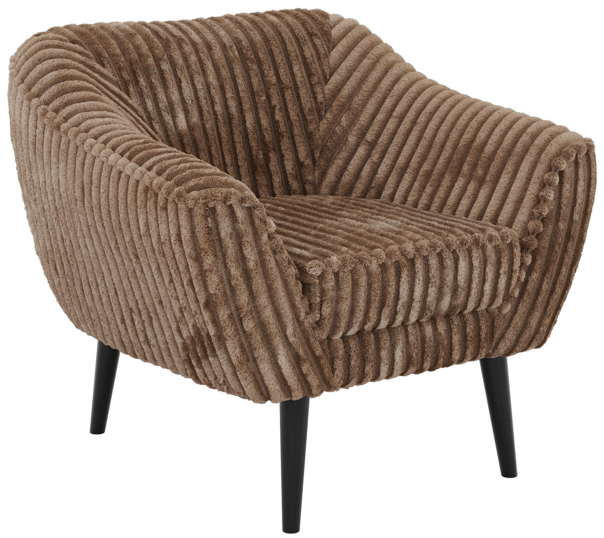 KRESLO PIRS - Hnedá Manšester - hnedá/čierna, kompozitné drevo/textil (80/75/74cm) - MKS