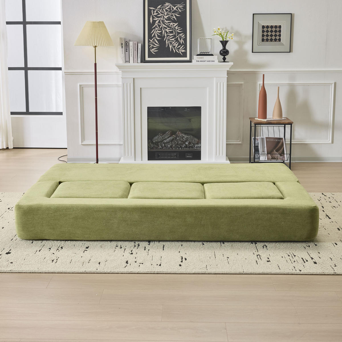 SCHLAFSOFA DE-34995 modular mit Schlaffunktion Grün - Grün, Textil (75.5/50/201cm) - ComfortXL