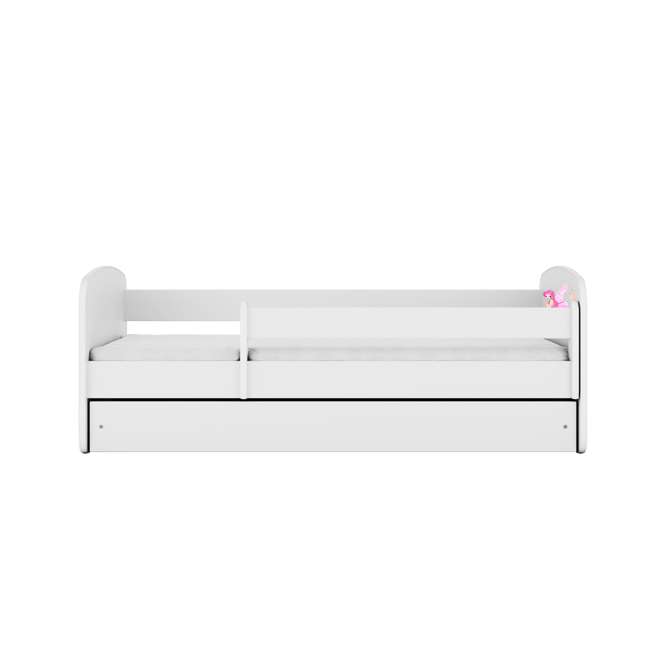 KINDERBETT Fee mit Flügeln mit Schublade 160/80 90/61/164 - Weiß, Holzwerkstoff (80/160cm) - RAUMHIRSCH FURNITURE