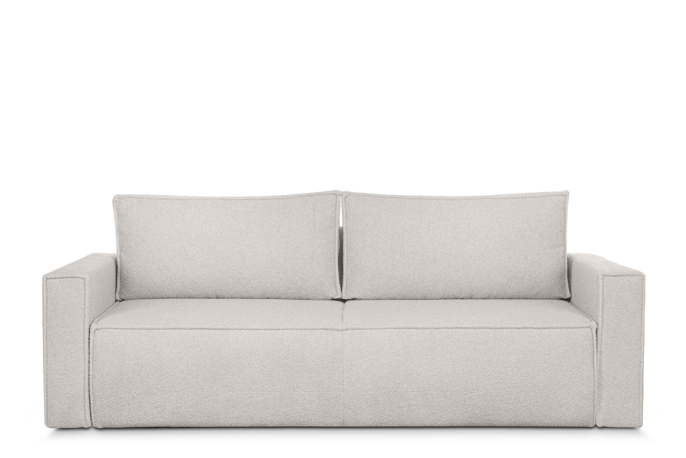 3-SITZER-SOFA NAPI II mit Schlaffunktion, weiß - Weiß, Textil (228/89/101cm) - KONSIMO®