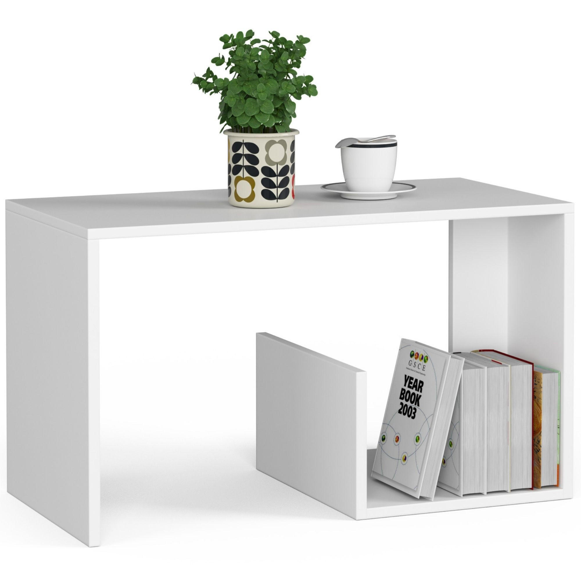Akord Couchtisch Weiß 80x45x40 cm