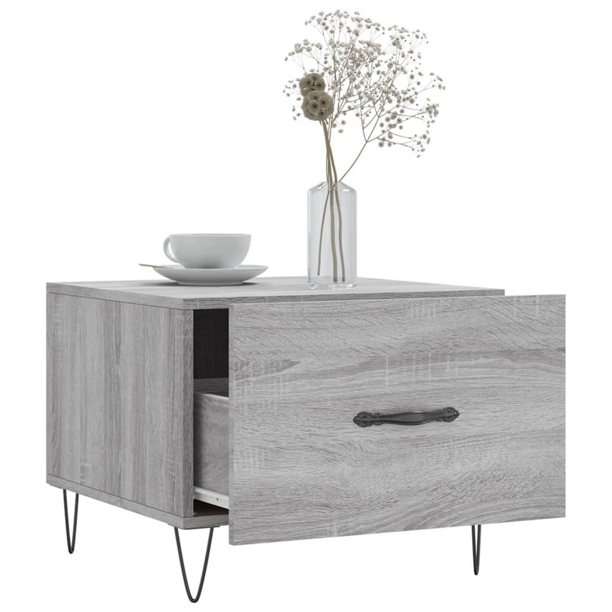 COUCHTISCHE 2 Stk. Grau Sonoma 50x50x40 cm Holzwerkstoff - Grau, Holzwerkstoff (50/50/40cm) - furnicato