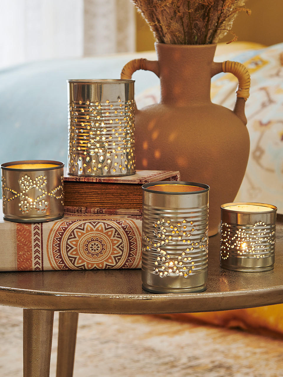 DIY Windlichter Orient Gold Beige