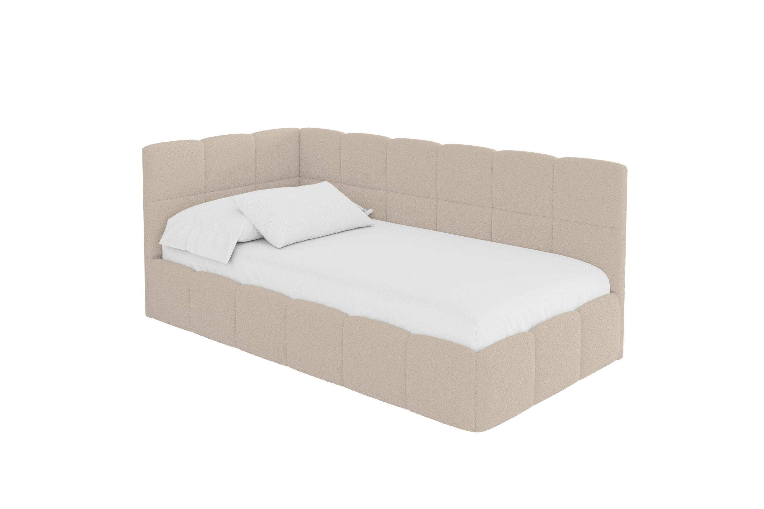 ALTDECOR JEDNOLŮŽKOVÁ POSTEL pro mládež s úložným prostorem vpravo, s matrací - LIVY 80x200 tmavě béžová
