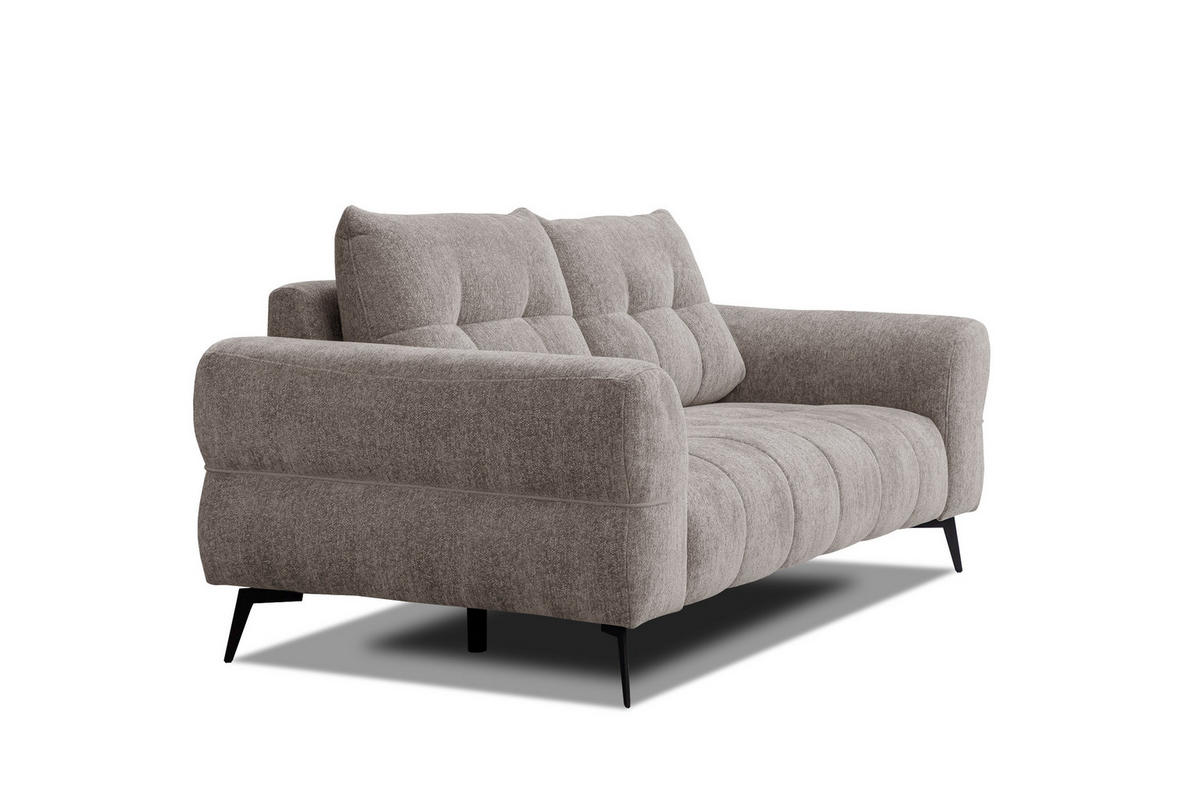 SOFA SALVINI 2,5-Sitzer, dunkelbeige - Beige, Holz/Textil (206/88/99cm) - Courtois Laville