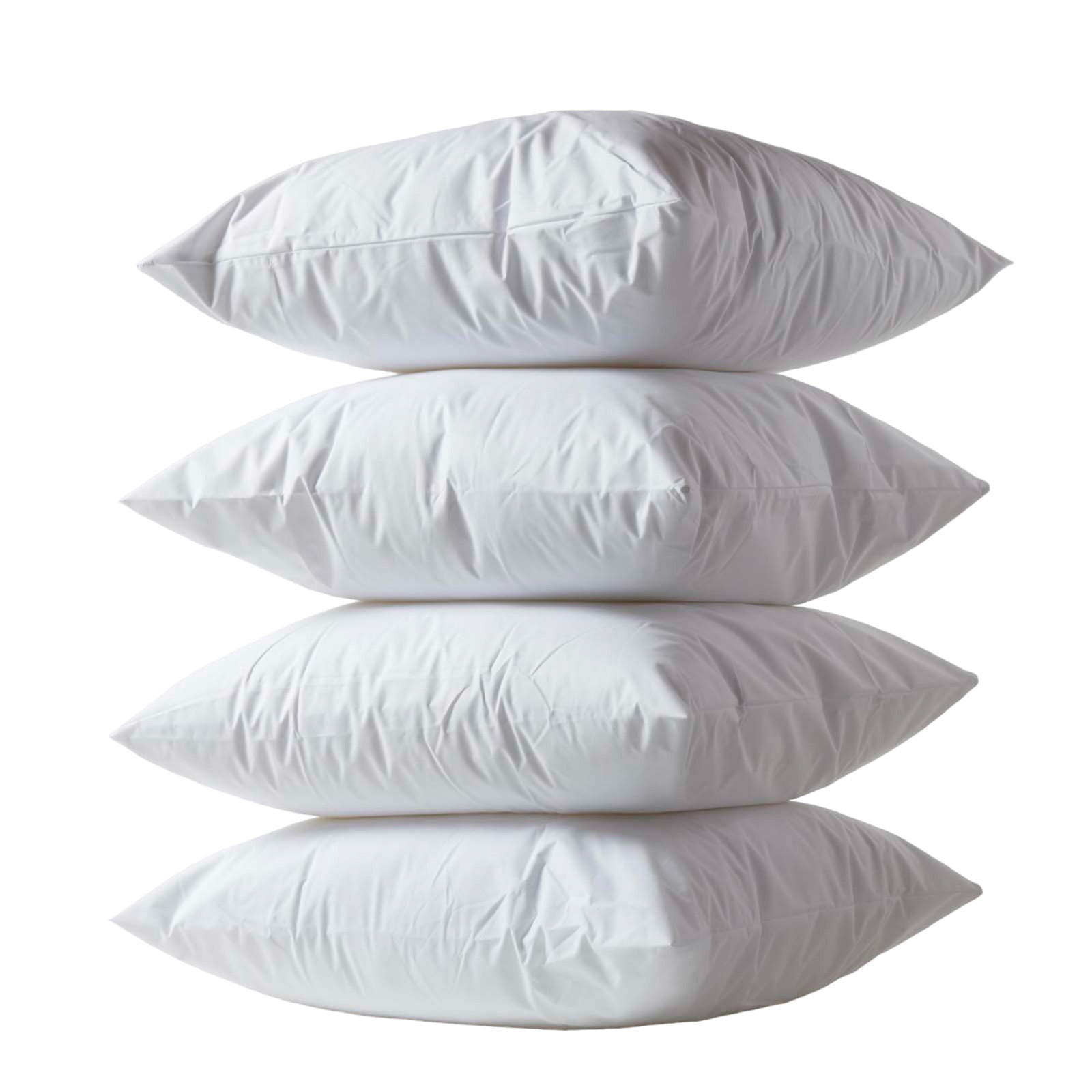KISSENSCHONER wasserdicht 80/80 cm, 4er-Set mit Reißverschluss - Weiß, Textil (80/80cm) - Homescapes
