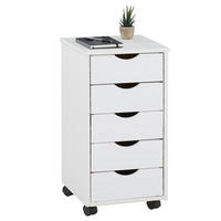 ROLLCONTAINER LAGOS - Weiß, Holz (35/65/40cm) - IDIMEX