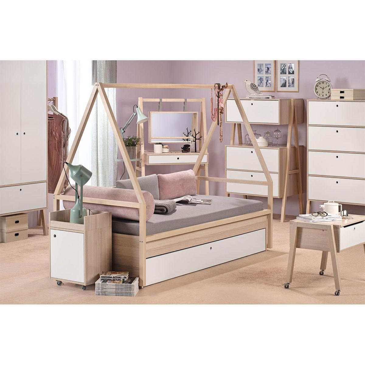 KOMMODE 2 Schubladen und 1 Klapptür - SPOT - 88/60/150 cm - Braun, Holzwerkstoff (60/150/88cm) - Calicosy