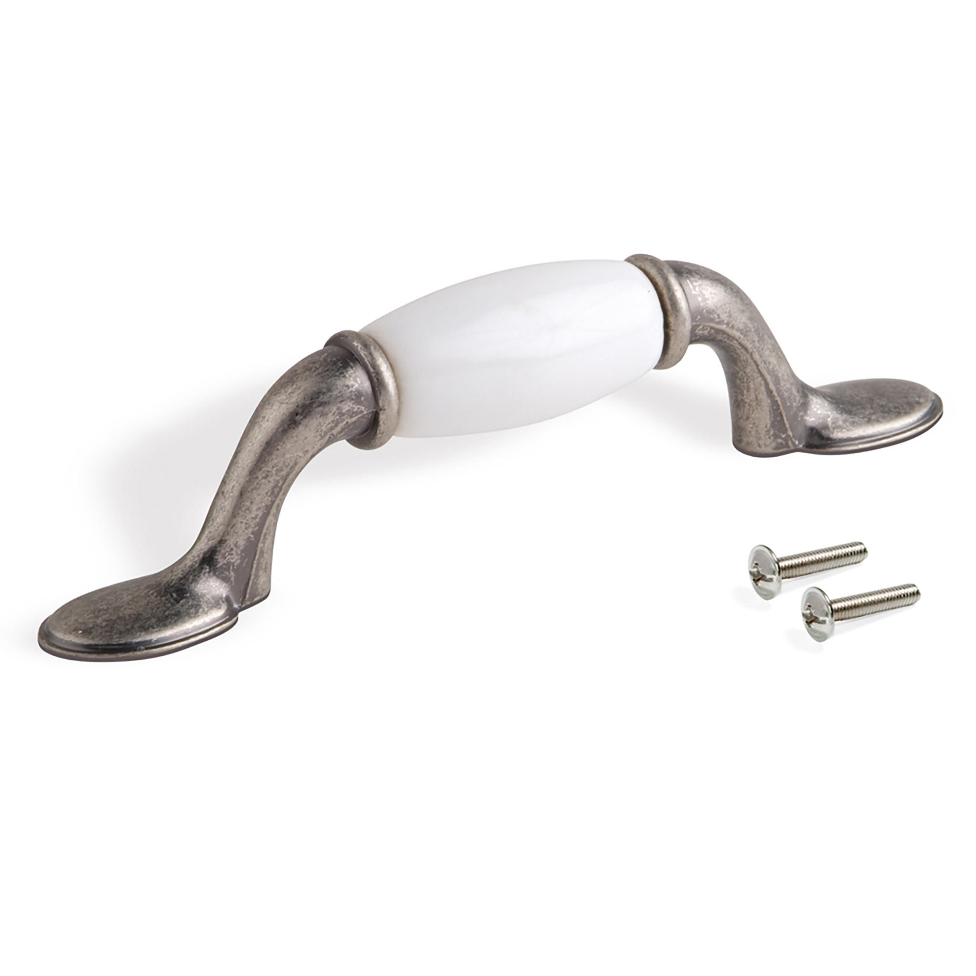 MÖBELGRIFFE Papua, L127mm, 76mm Achsenabstand, Zamak, Altsilber 20er-set - Silberfarben, Kunststoff (1.3/4/12.7cm) - EMUCA