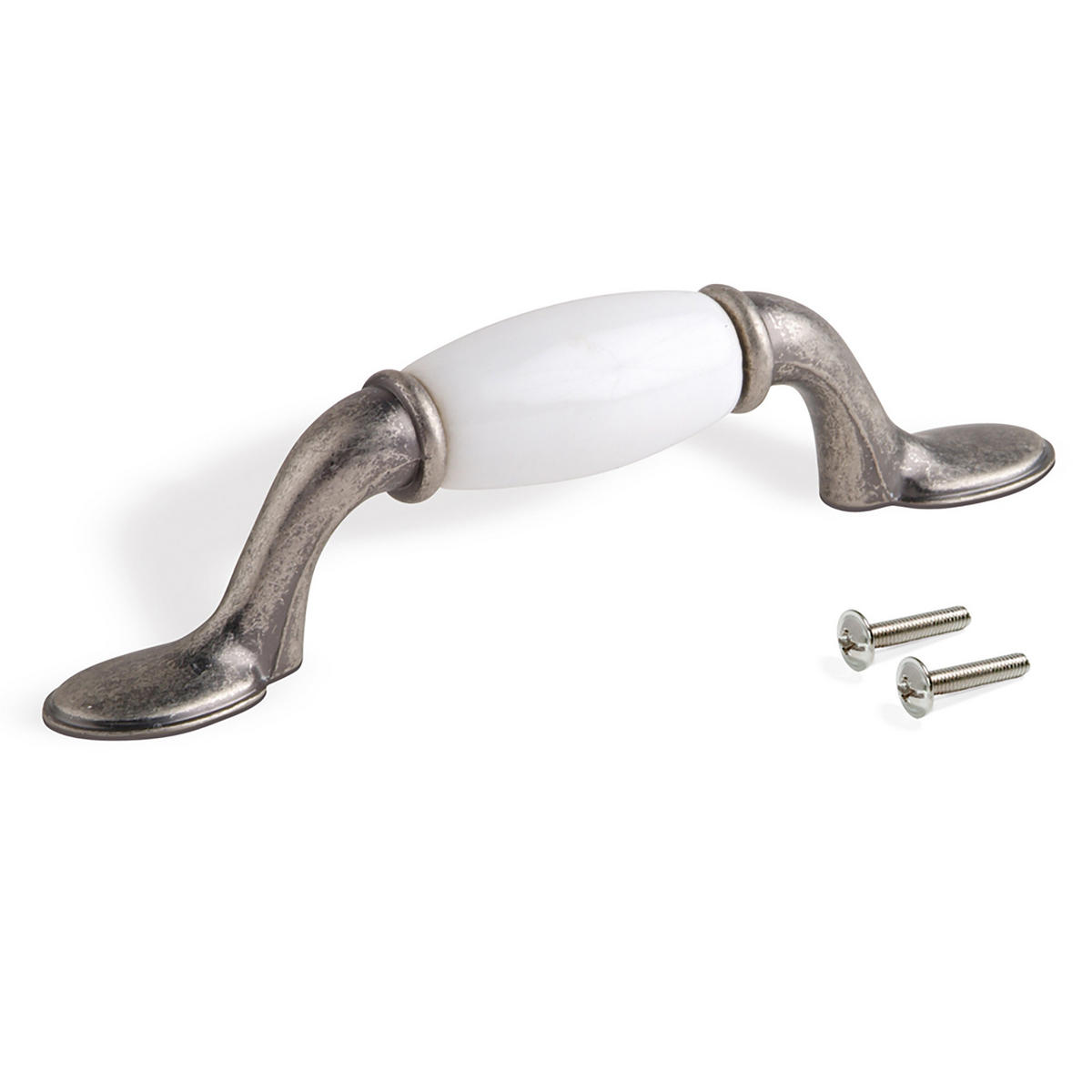 MÖBELGRIFFE Papua, L127mm, 76mm Achsenabstand, Zamak, Altsilber 20er-set - Silberfarben, Kunststoff (1.3/4/12.7cm) - EMUCA