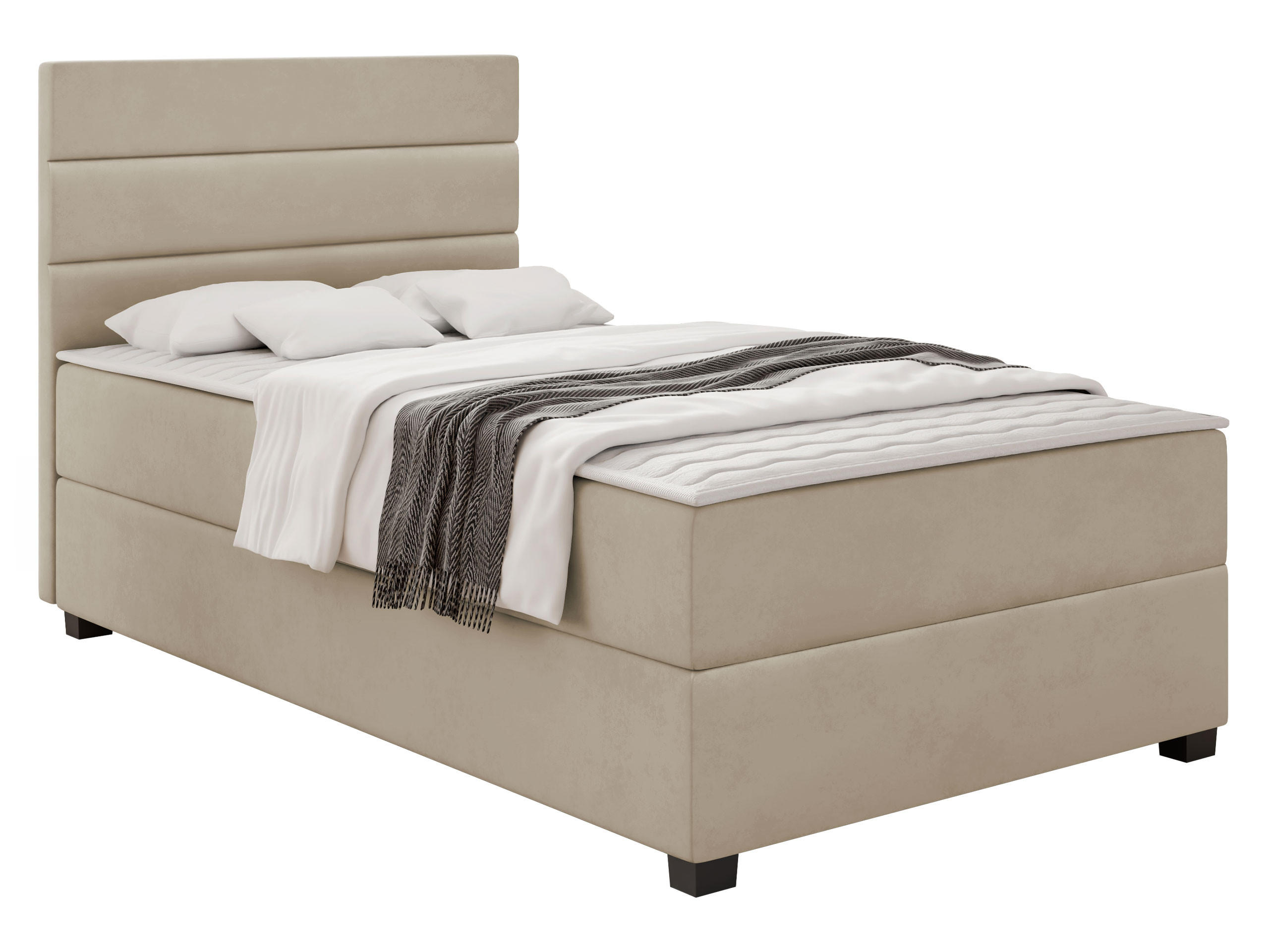 BOXBETT Elen - Beige/Schwarz, Holz/Holzwerkstoff (90/200cm) - MIRJAN24