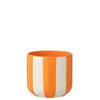 BLUMENTOPF GESTREIFT Orange - Orange, Keramik (15/14cm) - J-Line