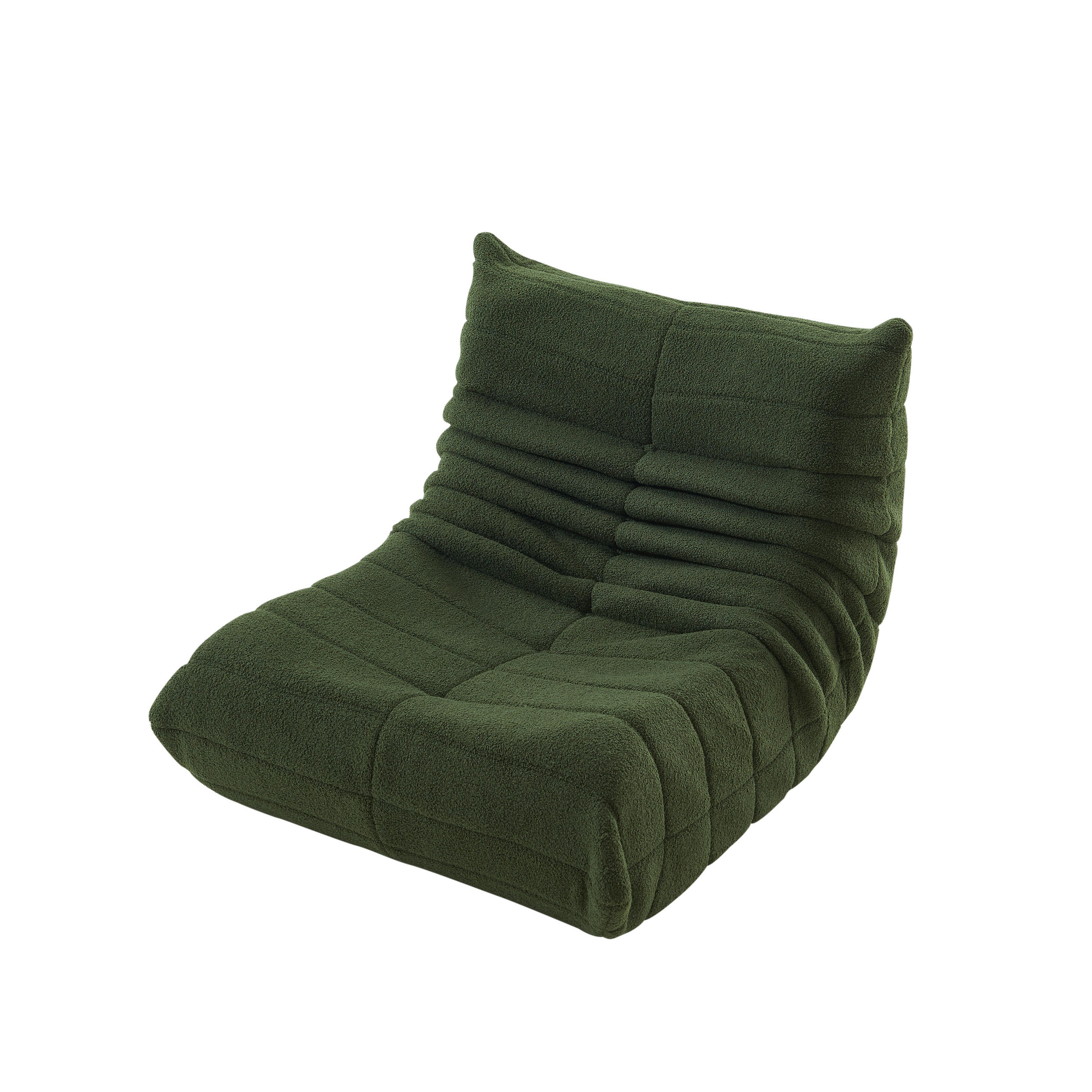 OKWISH LEŽÍCÍ křeslo 85/110/79 cm zelené, ergonomická podpora pro ložnici a obývací pokoj