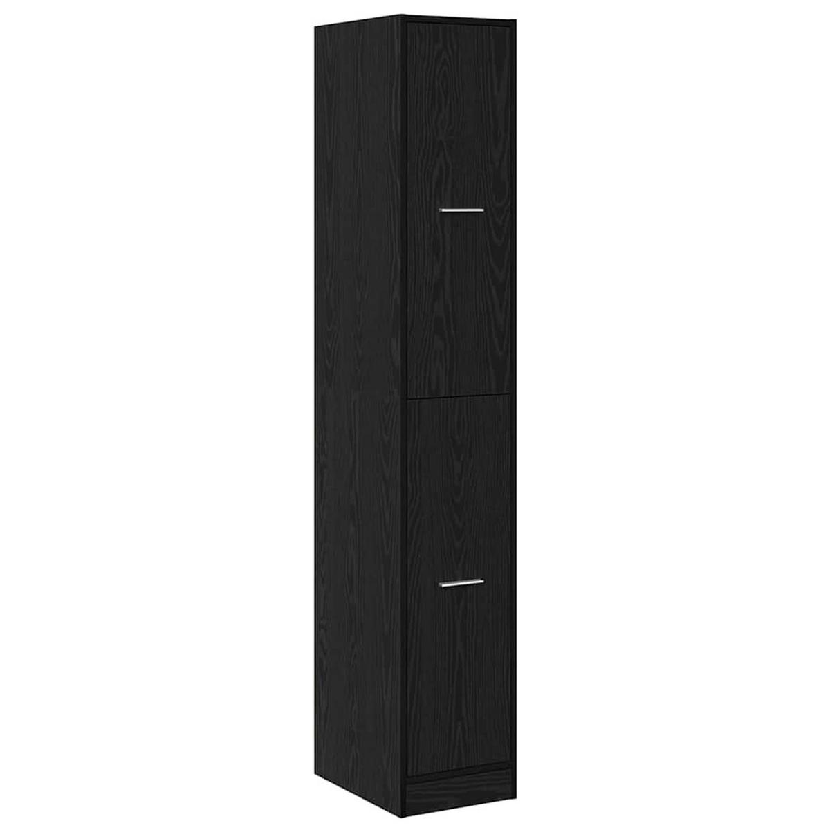 APOTHEKERSCHRANK -Muster -Muster 30/41/174,5 Cm - Schwarz, Holzwerkstoff (41/174.5/30cm) - vidaXL