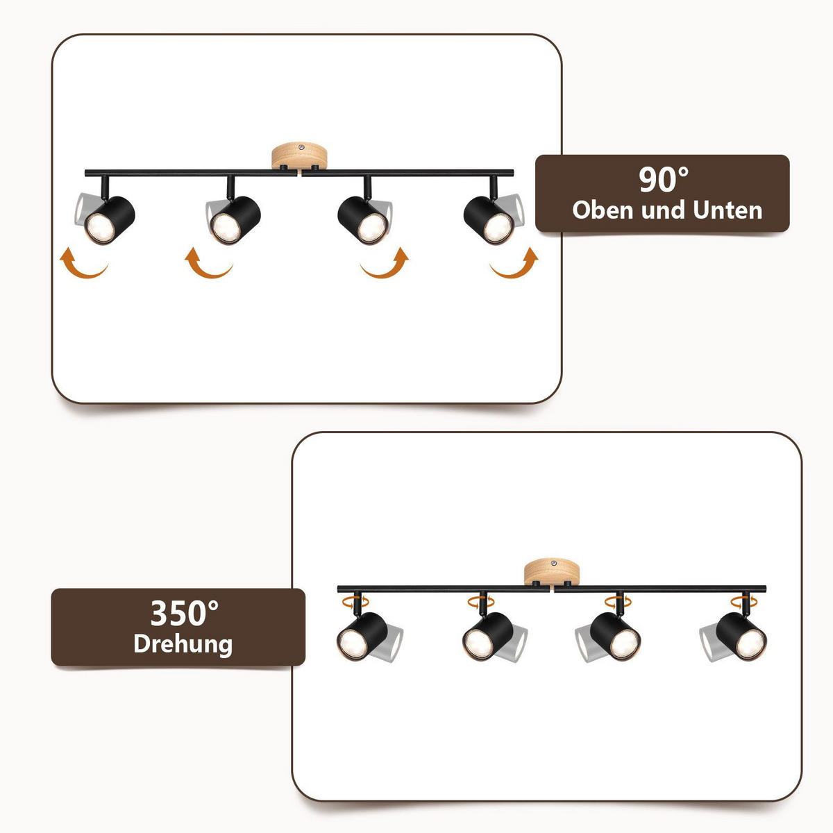 STRAHLER Hersfeld 4-flammig 71/6.5/16.5 cm - Schwarz, Metall (71/6.5/16.5cm) - Nettlife
