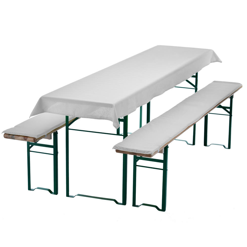BIERBANKAUFLAGEN Set 240x70 cm Weiß - Weiß, Textil (70/240cm) - NYVI