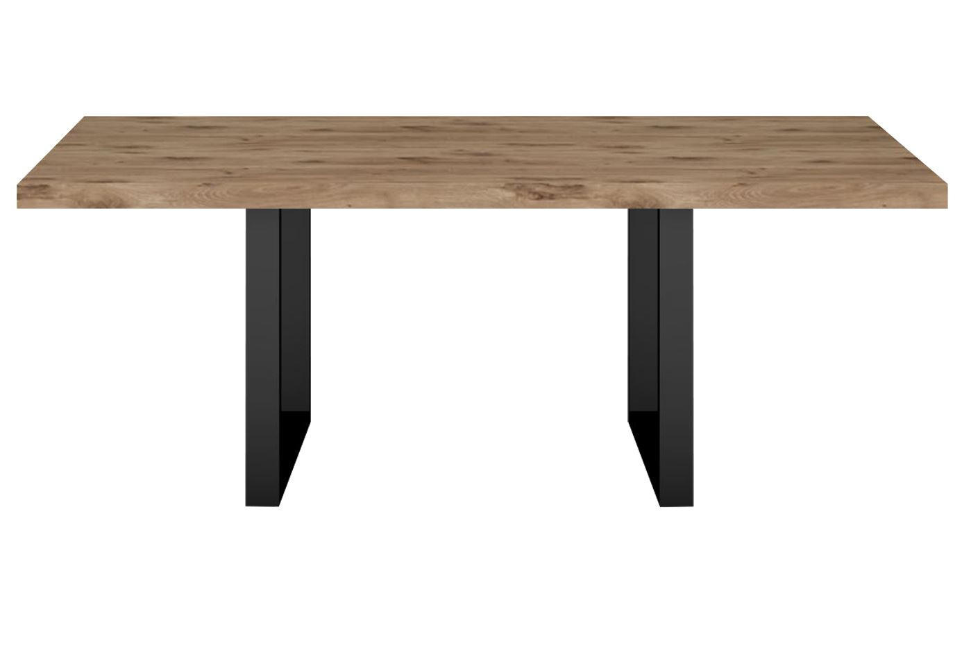 ESSTISCH Elgin 3 210x80x100 Metall+Holzwerkstoff Schwarz/Viking Oak - Eichefarben/Schwarz, Holzwerkstoff (210/100/80cm) - 58aufmkessel