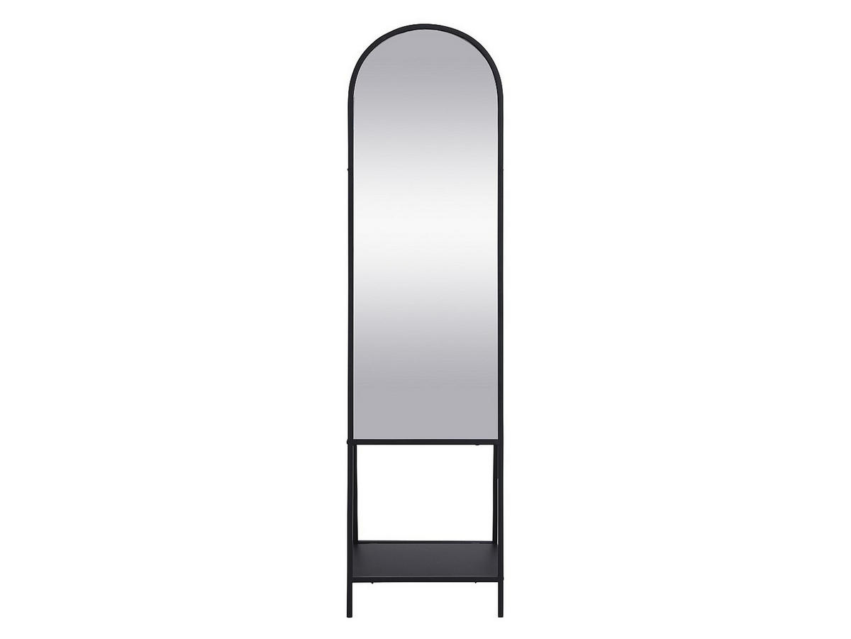 STANDSPIEGEL mit Füßen - 46 cmcm x 41 cmcm - Metall - Schwarz - LIVIO - Schwarz, Metall (46/172/41cm) - Vente-Unique