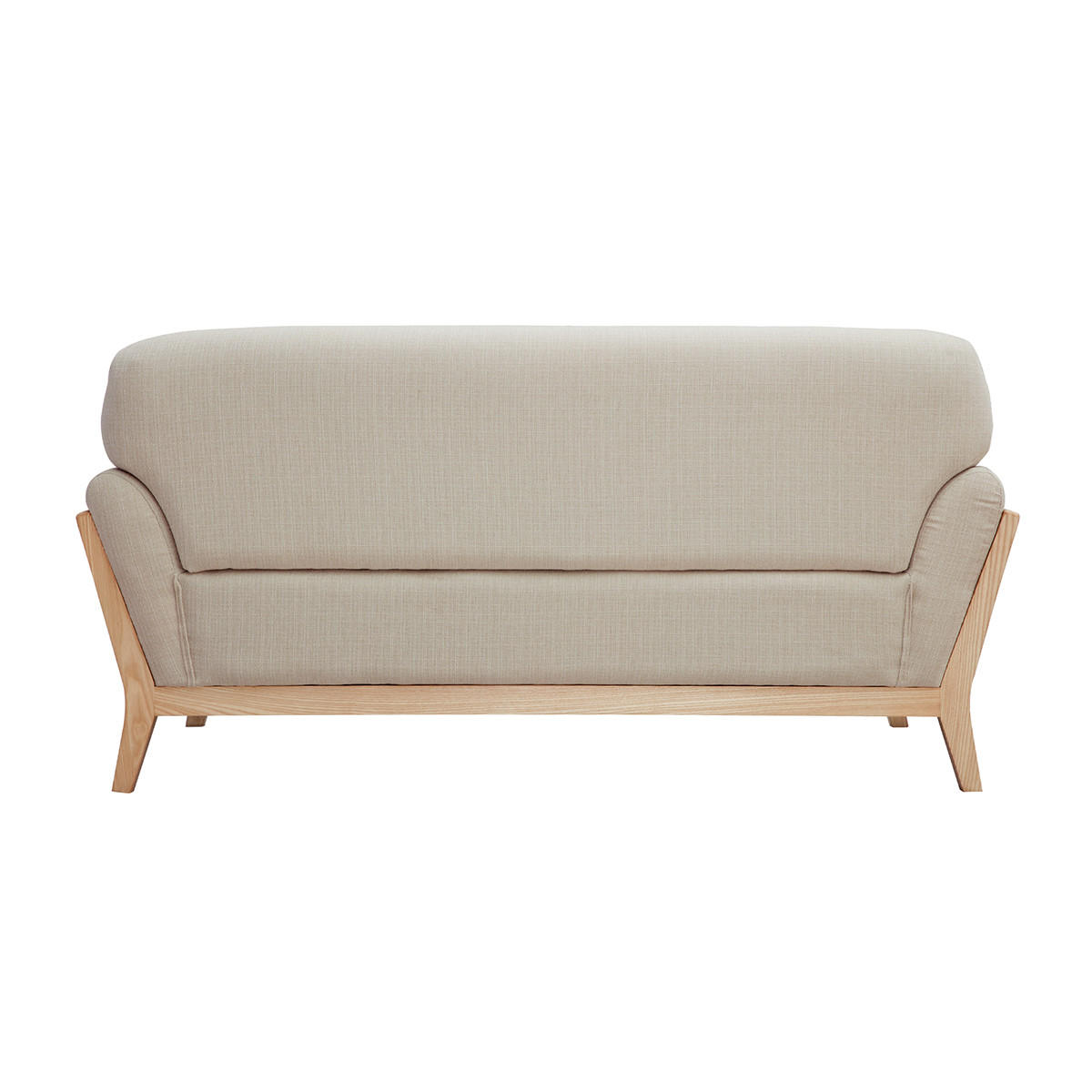 SOFA Skandinavisch 2 Pl?tze Beiger Stoff YOKO - Naturfarben, Textil (85/79/159cm) - Miliboo