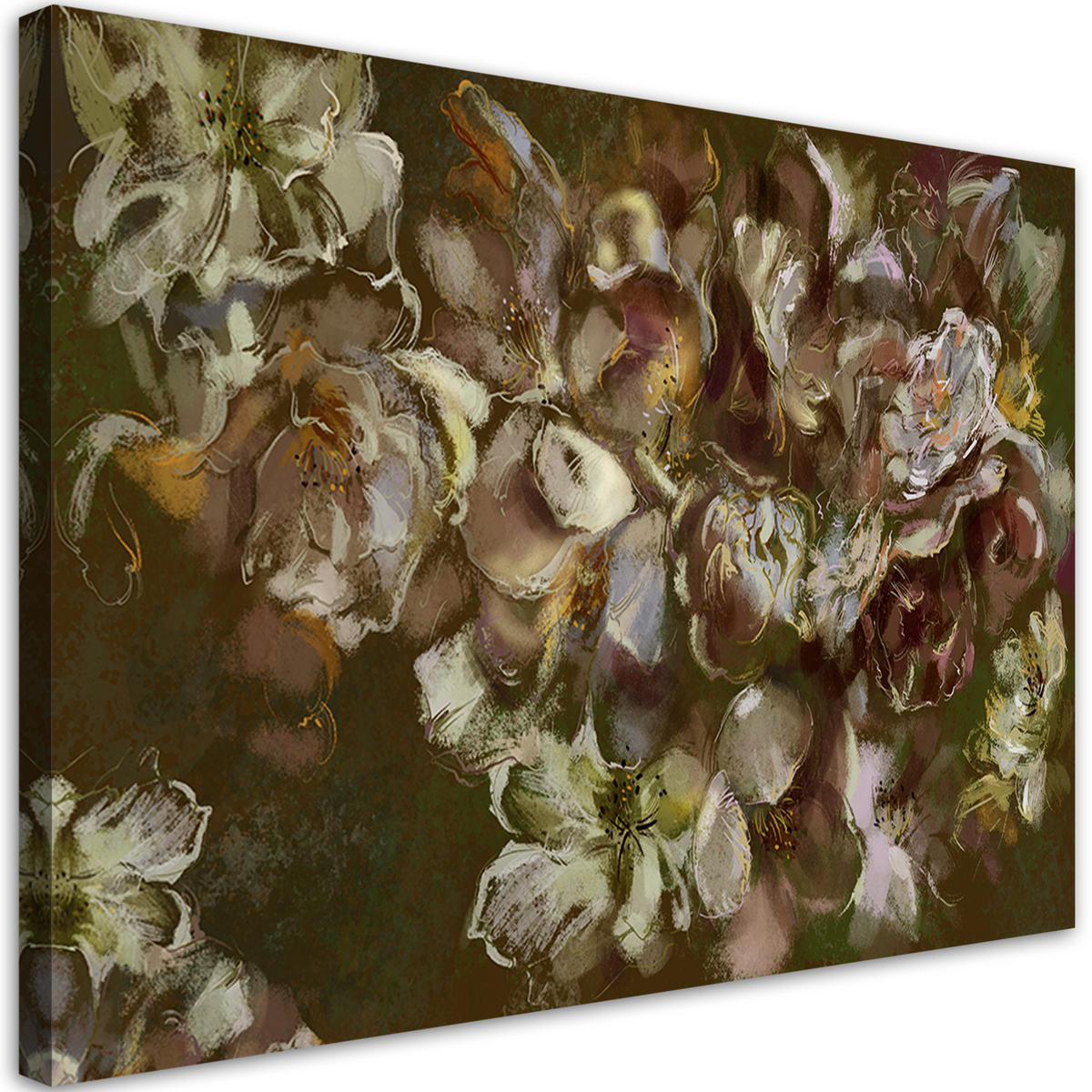 WANDBILD iris blume - Braun, Textil (60/40cm) - Feeby