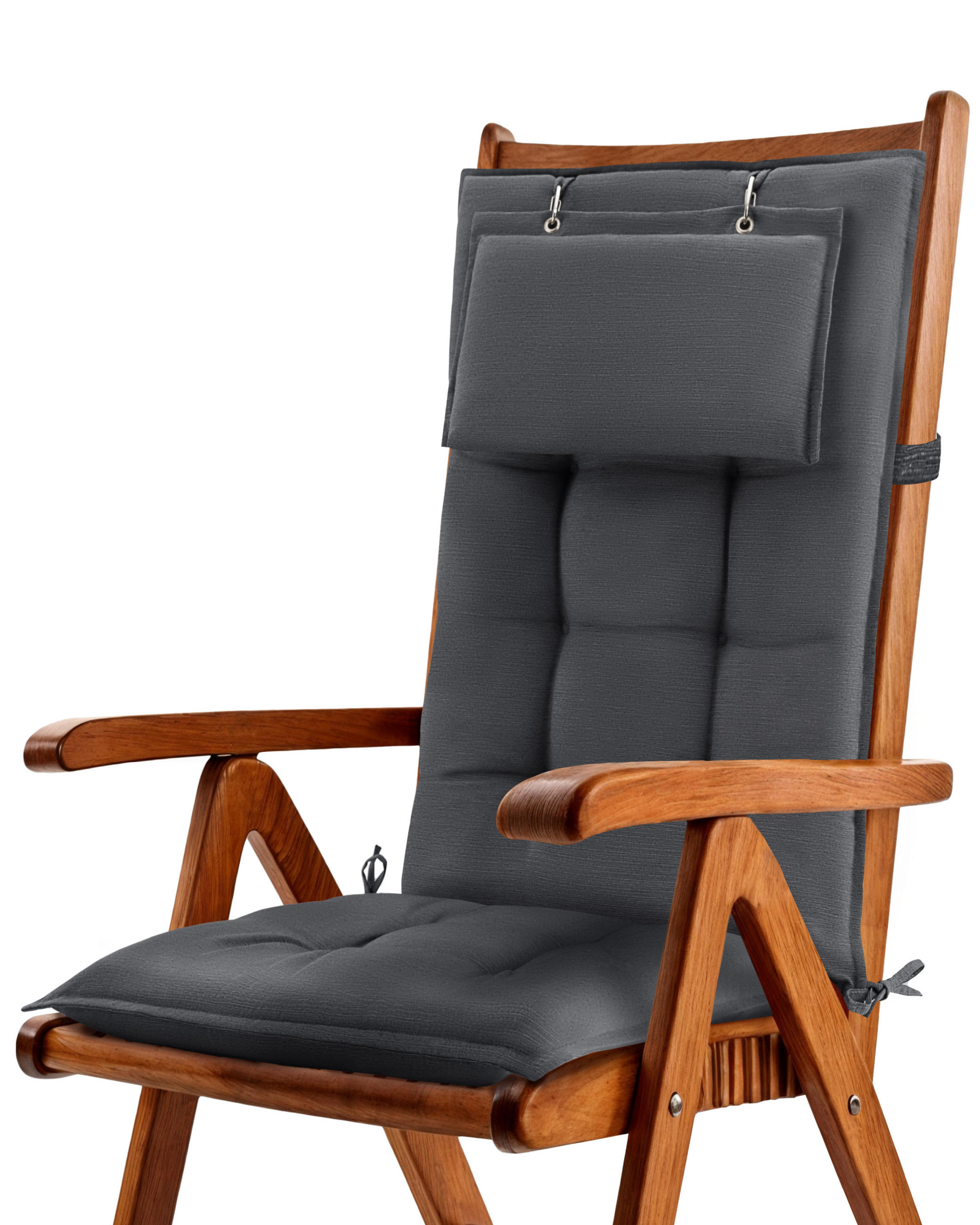 HOCHLEHNERAUFLAGE Sun-HL 119/50/8cm Anthrazit - Anthrazit, Textil (50/8/119cm) - Beautissu 