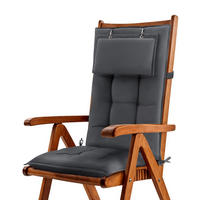 HOCHLEHNERAUFLAGE Sun-HL 119/50/8cm Anthrazit - Anthrazit, Textil (50/8/119cm) - Beautissu 