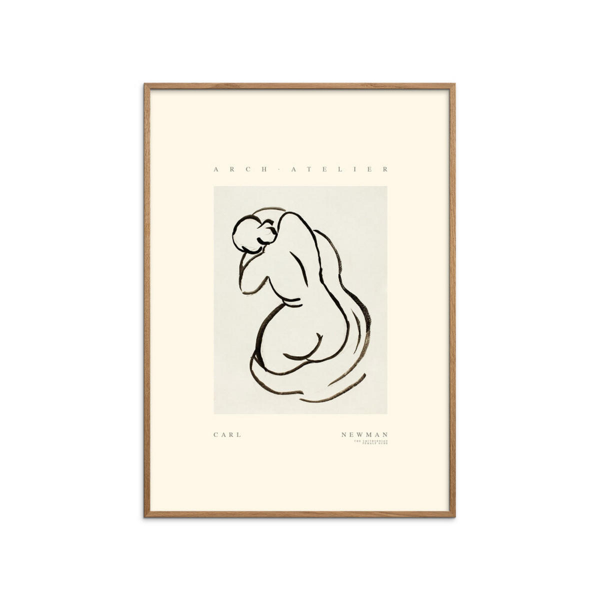 POSTER mit Rahmen Arch Atelier - Carl Newman 03 - Eichefarben/Naturfarben, Holz/Papier (70/100cm) - Poster&Frame