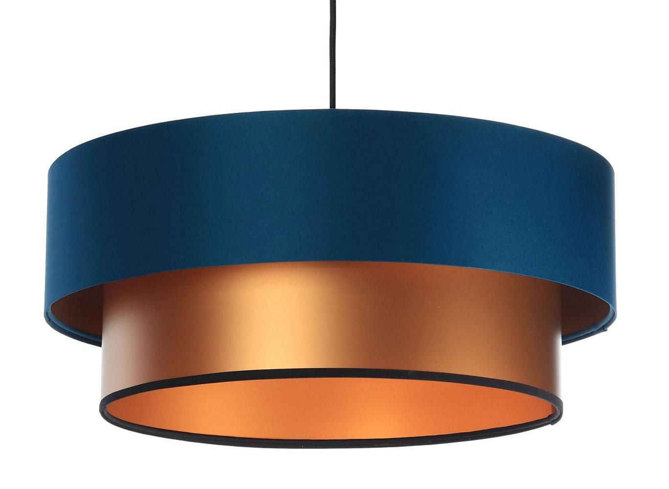 HÄNGELEUCHTE Blau 40/20 cm - Blau/Kupferfarben, Kunststoff (40/1/20cm) - ONZENO