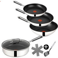 PFANNENSET J90937 Jamie Oliver Silber 7-Teilig - Silberfarben, Metall - Tefal