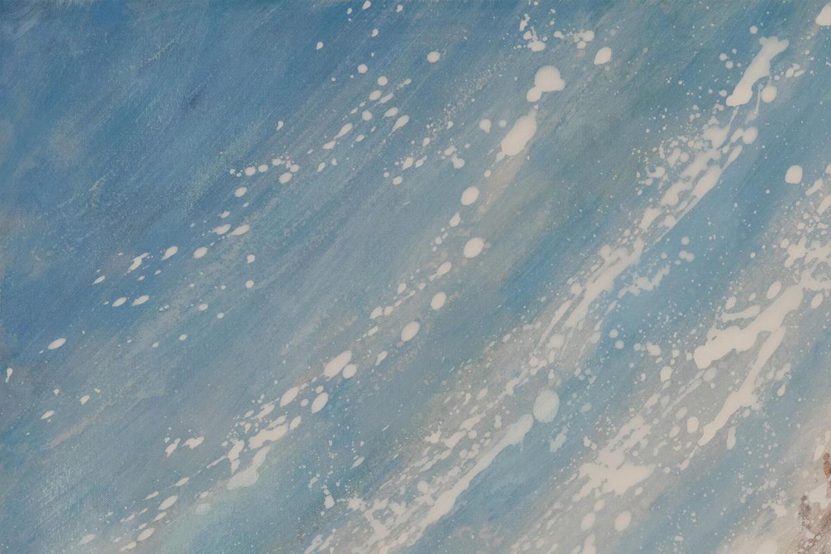 ACRYLBILD HANDGEMALT 80/80 cm - Blau, Holz/Textil (80/80cm) - KUNSTLOFT