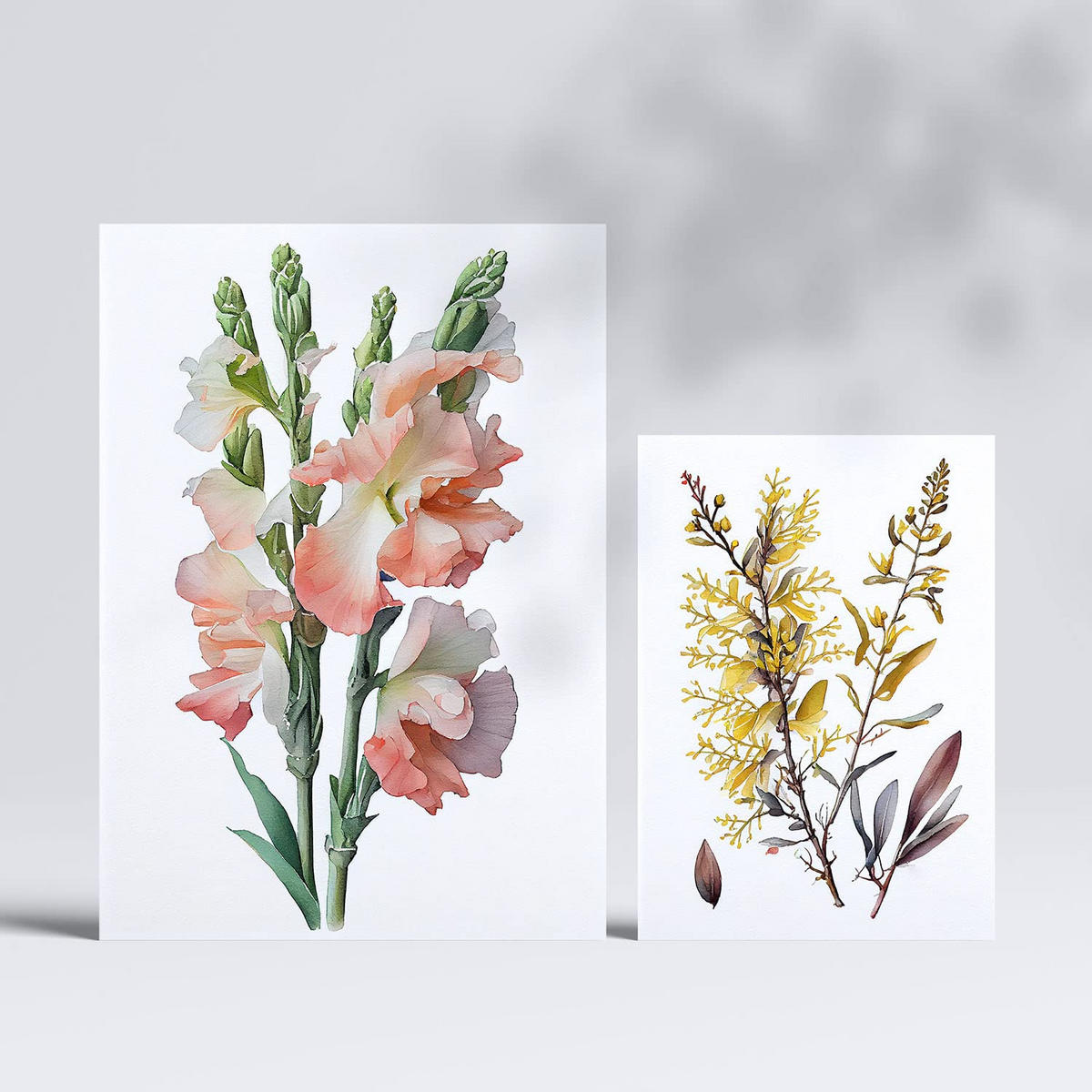 POSTER Set Mit 6 Wilde Blumen Vollfarbige Blumenmotiven A3 & A4 Rahmenlos - Klar, Papier (29/3cm) - Nacnic